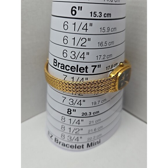 Xavier Womens Quartz Gold Tone Diamond Watch Basket Weave Bracelet New Battery - Picture 7 of 10